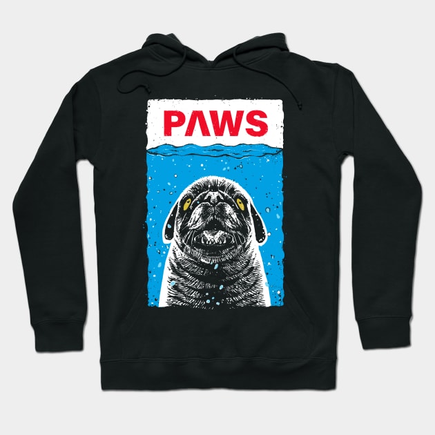 Paws Pug Hoodie by barmalisiRTB